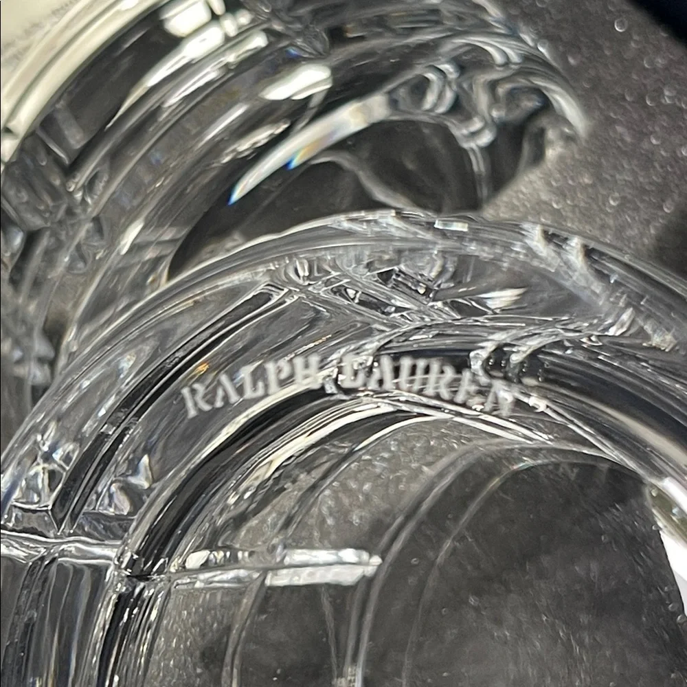Ralph Lauren Hudson Crystal Decanter and Glass Set